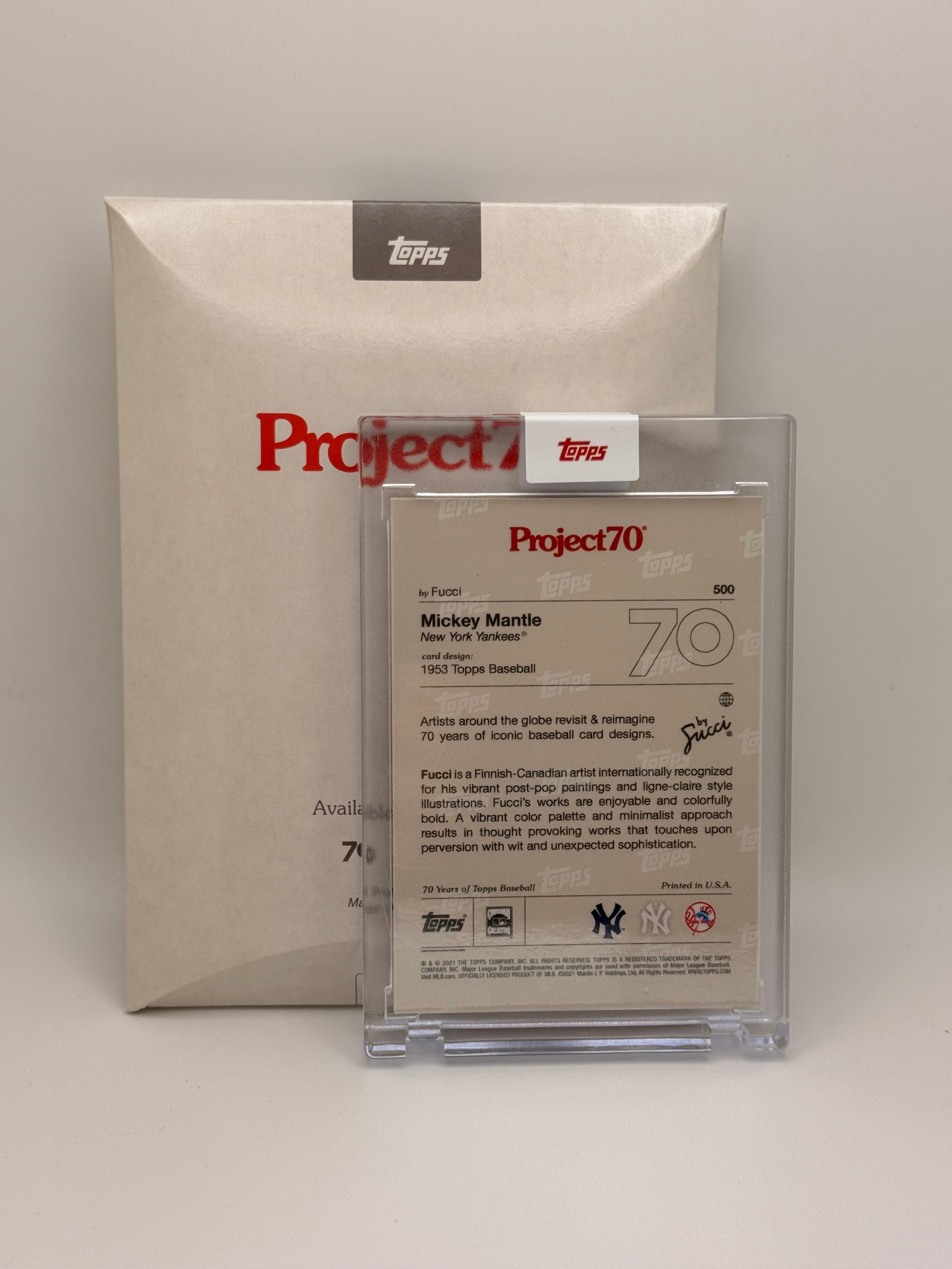 Topps Project70® Card 500 - 1953 Mickey Mantle by Fucci