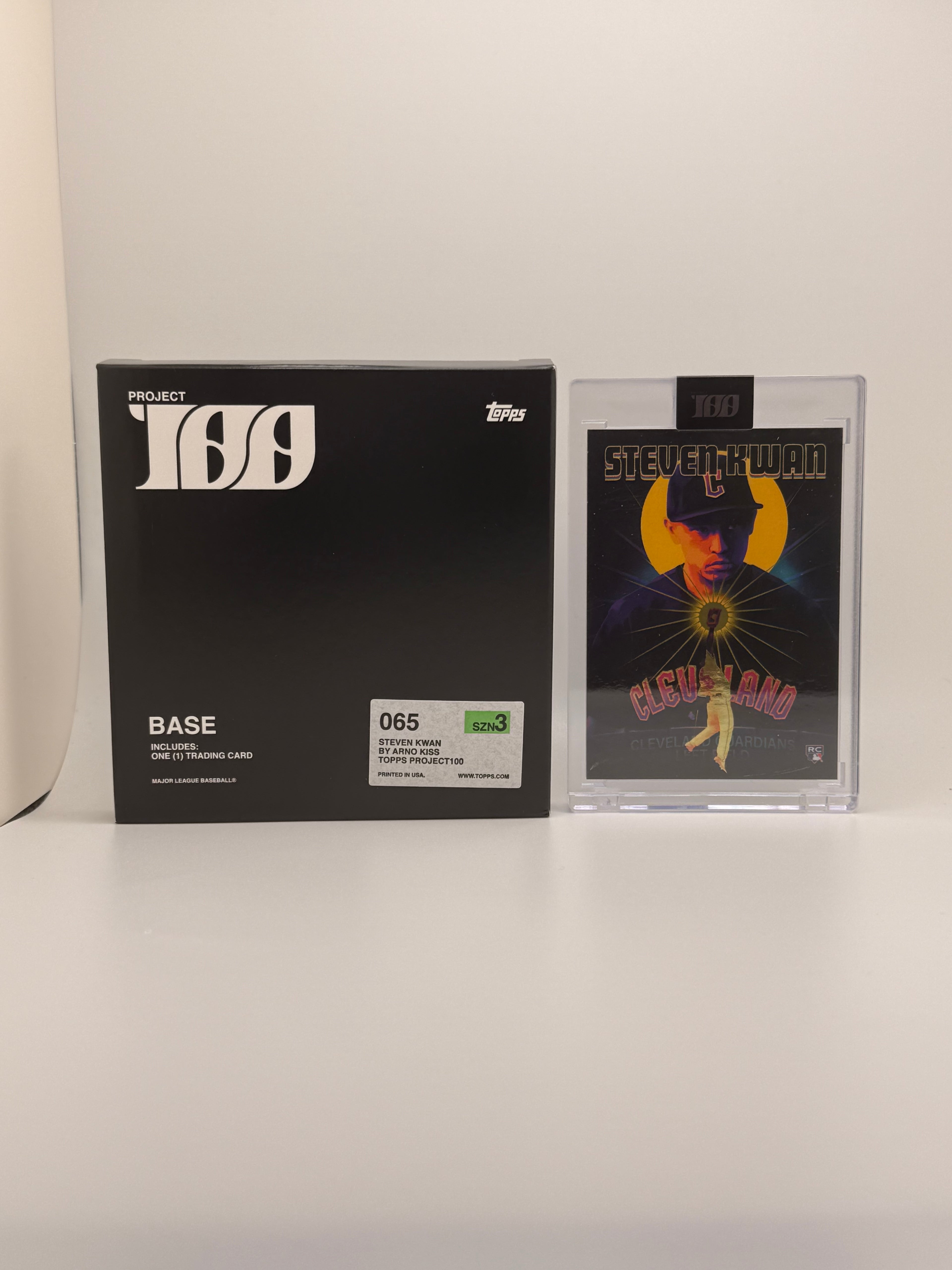 Topps Project 100 Steven Kwan by Arno Kiss #/3,999